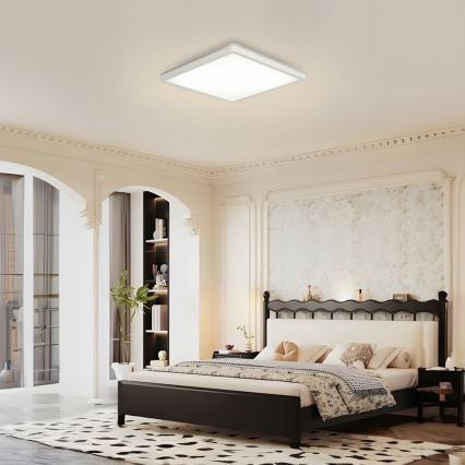 Brilagi - Plafonnier salle de bain ULTRA SLIM LED/18W/230V 30x30 cm blanc IP54