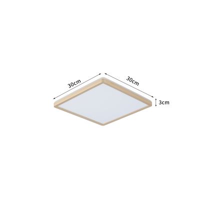 Brilagi - Plafonnier LED pour salle de bains ULTRA SLIM LED/18W/230V 30x30 cm doré IP54