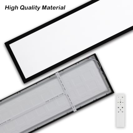Brilagi - Plafonnier salle de bain à intensité variable FRAME SMART LED/50W/230V 30x120 cm 3000-6000K IP44 noir + télécommande