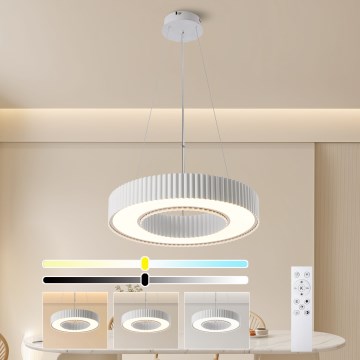 Brilagi - LUMIX LED dimbare hanglamp aan kabel, 48W/230V, 3000–6000K, wit, Ø 50 cm + afstandsbediening