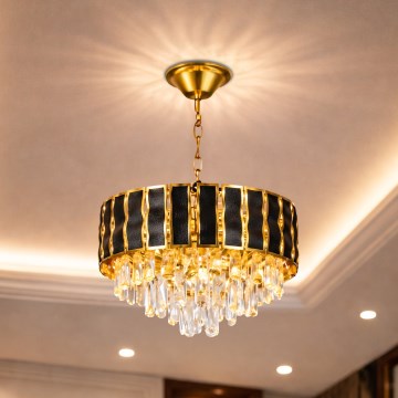 3 Anneaux K9 Cristal LED Lustres Éclairage Moderne Chrome Plafon Lustre