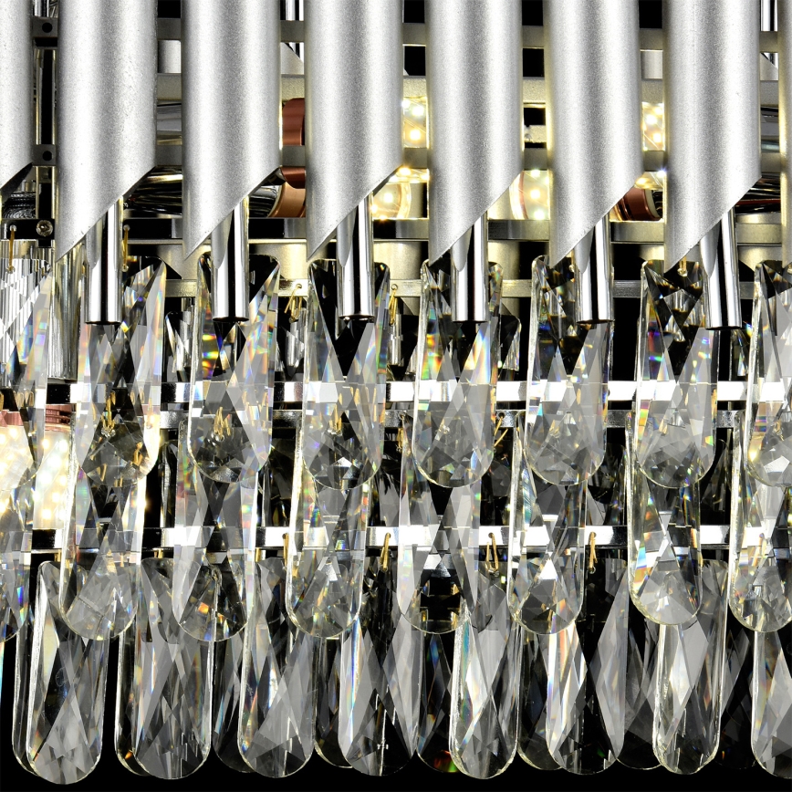 Brilagi - Lustre à chaîne ECLIPSE 10xE14/10W/230V 78x28 cm argenté