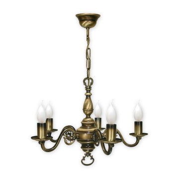 Brilagi - Lustre à chaîne IMPERO 5xE14/60W/230V laiton