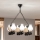 Brilagi - Lustre à chaîne QUEEN 6xE14/40W/230V chêne