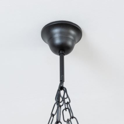 Brilagi - Lustre à chaîne TIMONA 4xE14/40W/230V Ø 50 cm hêtre/noyer