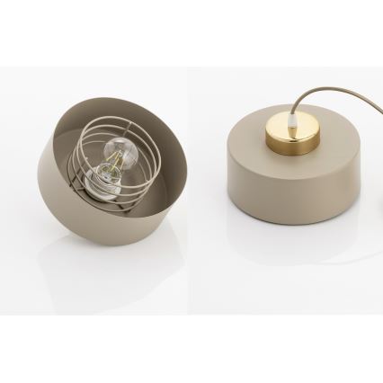 Brilagi - Lustre affleurant SPRING 1xE27/60W/230V beige/doré