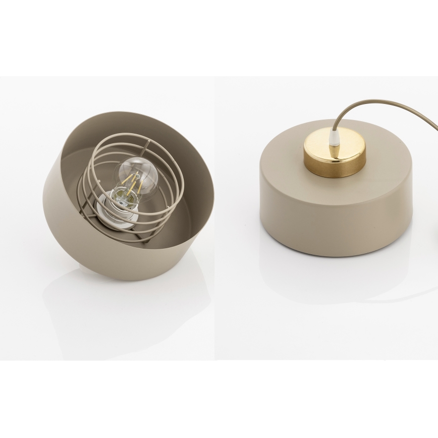 Brilagi - Lustre affleurant SPRING 1xE27/60W/230V beige/doré