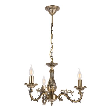 Brilagi - Lustre CLASSIC sur chaîne 3xE14/10W/230V, laiton