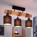 Brilagi - Lustre fixé au plafond NUBILA 3xE27/60W/230V pin/noir