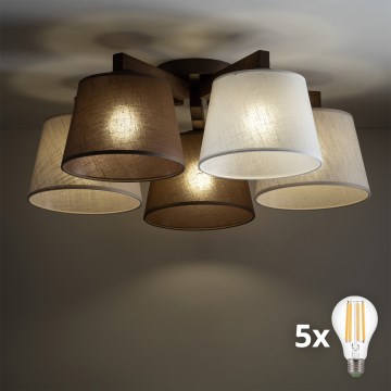 BRILAGI - Lustre LED à montage en surface LATTE 5xE27/15W/230V pin/mix