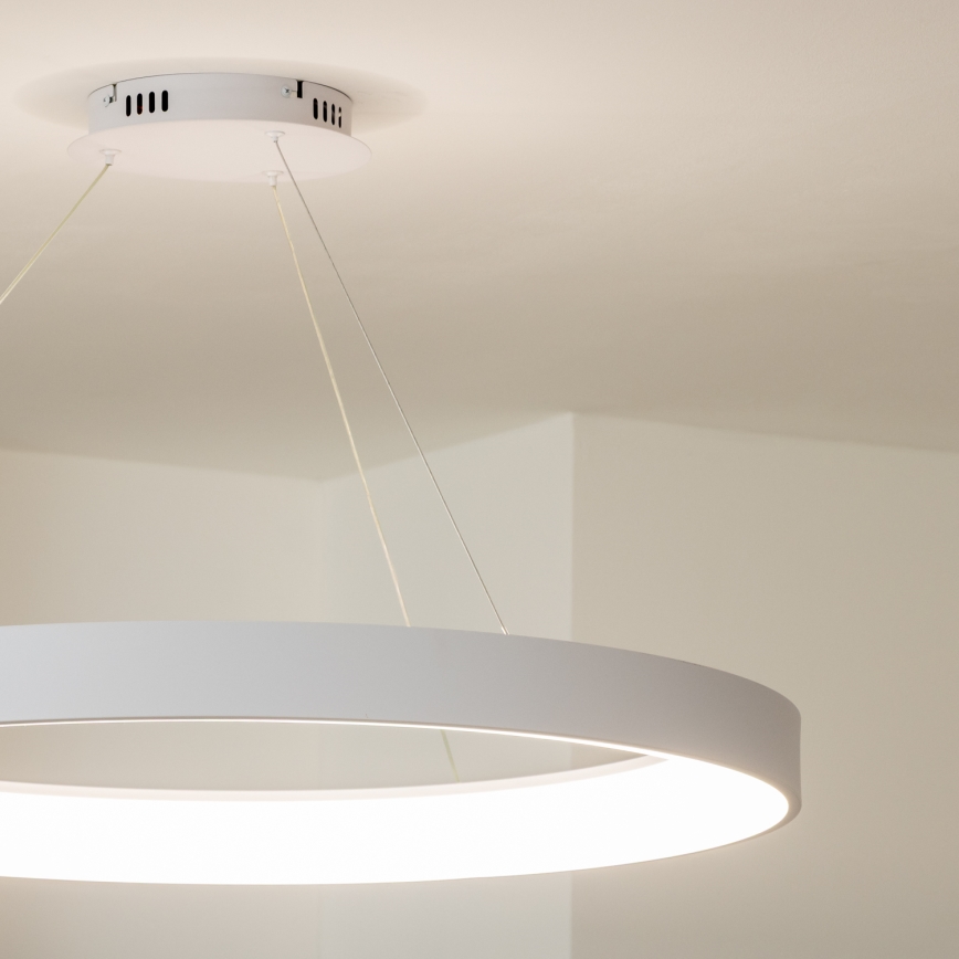 Brilagi - Lustre LED dimmable sur câble FALCON II LED/108W/230V 3000-6500K Ø 80 cm blanc + télécommande
