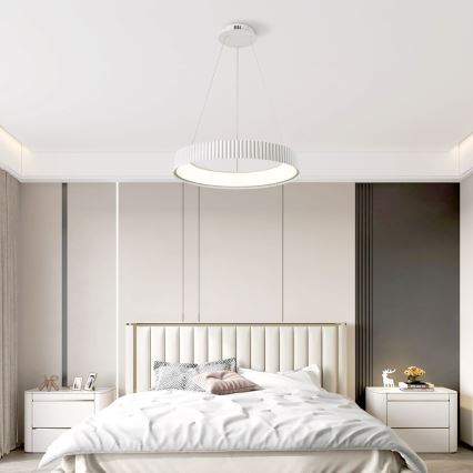 BRILAGI - suspension LED dimmable sur câble FALCON MODERN LED/54W/230V 3000-6000K Ø 60 cm blanc + télécommande