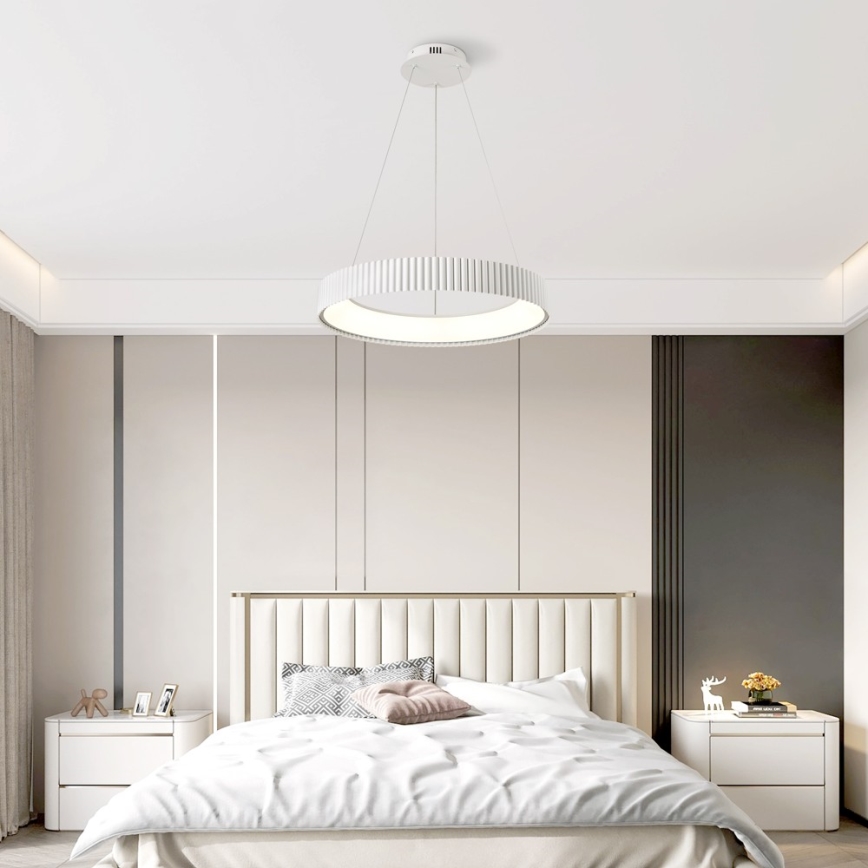 BRILAGI - suspension LED dimmable sur câble FALCON MODERN LED/54W/230V 3000-6000K Ø 60 cm blanc + télécommande