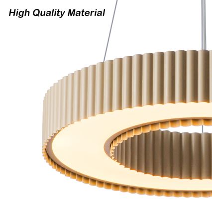Brilagi - Suspension LED dimmable sur câble LUMIX LED/48W/230V 3000–6000 K beige Ø 50 cm + télécommande
