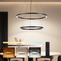 Brilagi - Lustre LED dimmable sur câble PORTOFINO LED/98W/230V 3000-6000K Ø 80 cm noir + télécommande