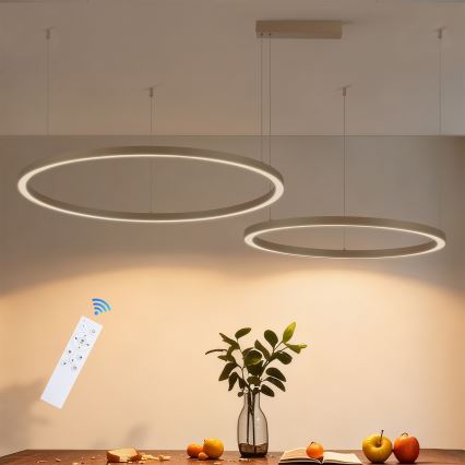 Brilagi - Suspension LED dimmable sur câble PORTOFINO LED/98W/230V 3000-6000K beige + télécommande