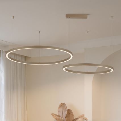 Brilagi - Suspension LED dimmable sur câble PORTOFINO LED/98W/230V 3000-6000K beige + télécommande