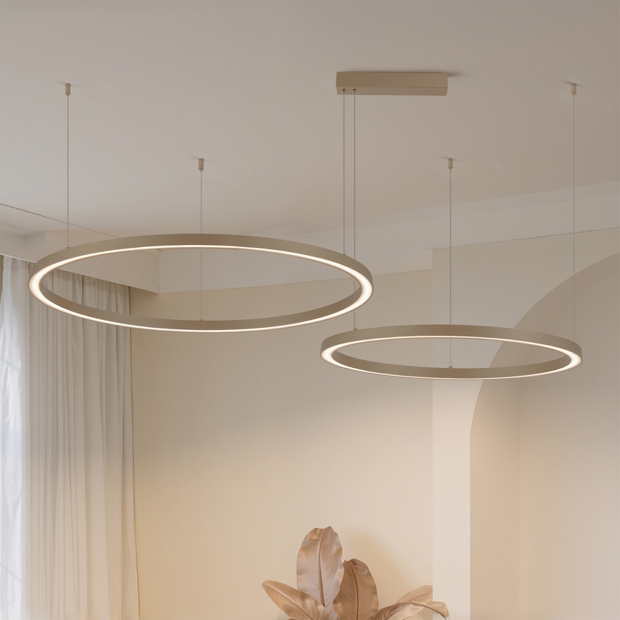 Brilagi - Suspension LED dimmable sur câble PORTOFINO LED/98W/230V 3000-6000K beige + télécommande