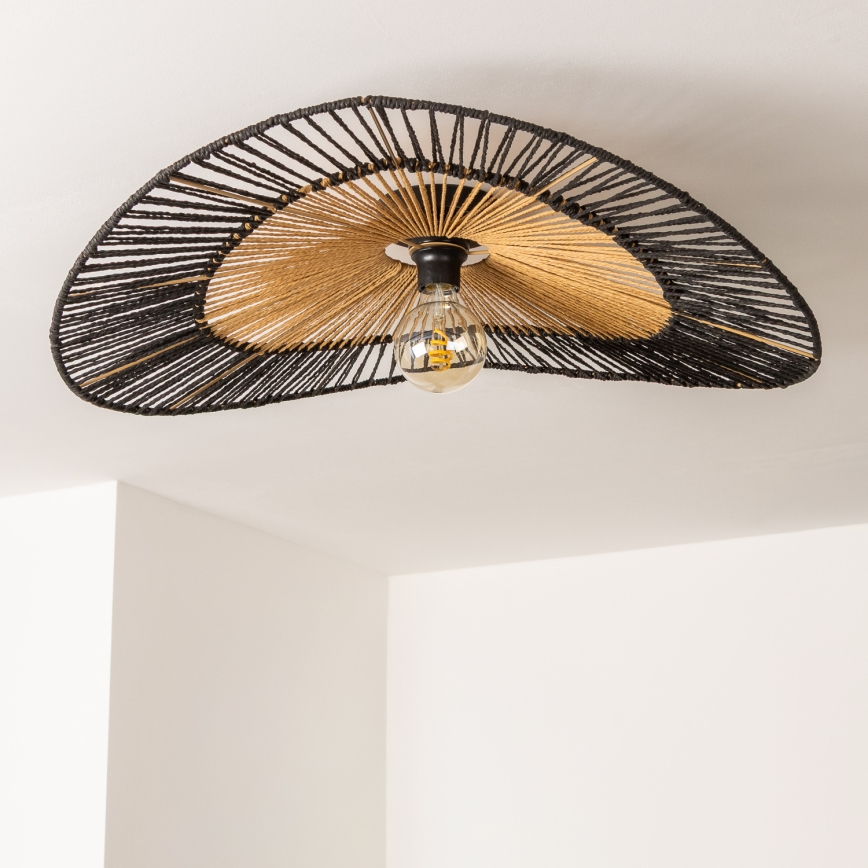 Brilagi - Lustre LED en applique CERIA BOHO 1xE27/40W/230V Ø 50 cm noir/marron