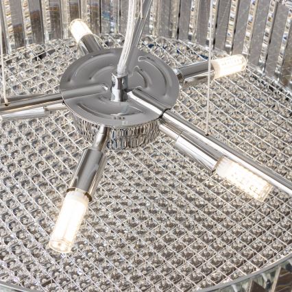 Brilagi - Lustre LED en cristal suspendu par câble GLAMOUR 5xG9/42W/230V