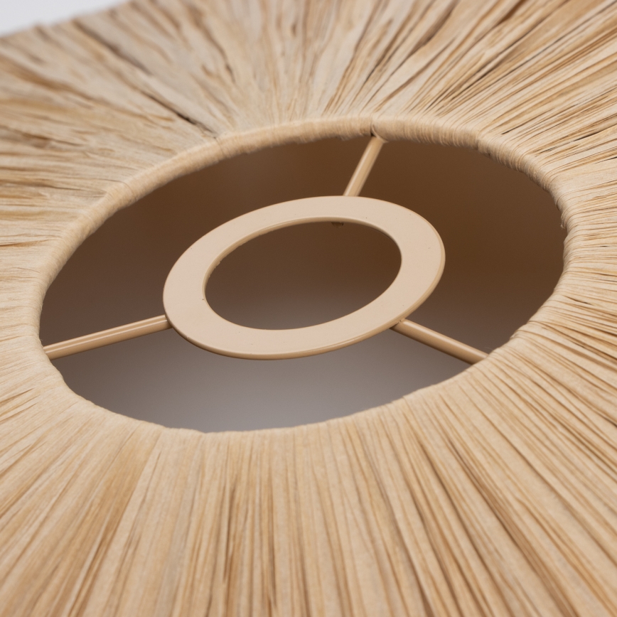 Brilagi - Lustre LED fixé au plafond CERIA BOHO 1xE27/40W/230V Ø 80 cm raphia/chêne