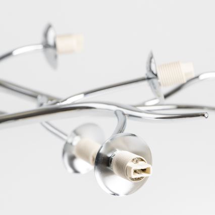 Brilagi - Lustre LED plafonnier MISTEL 15xG9/3W/230V chrome noir/fumé