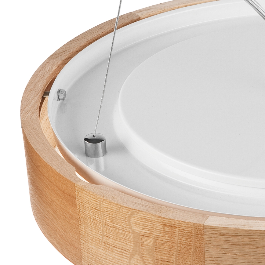 Brilagi - Suspension LED RGBW dimmable sur câble CARVALHO 3xE27/15W/230V 2700-6500K Wi-Fi chêne Ø 47,5 cm