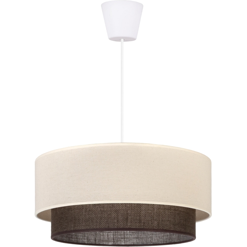 Brilagi - Lustre LED sur câble BOHO STYLE 1xE27/15W/230V Ø 40 cm crème/marron