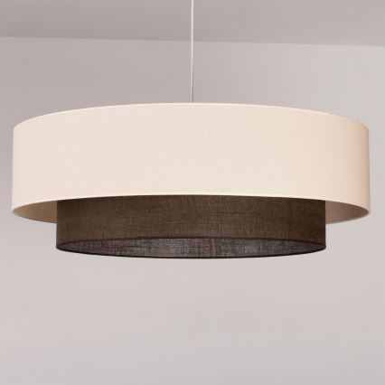 Brilagi - Lustre LED sur câble BOHO STYLE 3xE27/15W/230V Ø 80 cm crème/marron