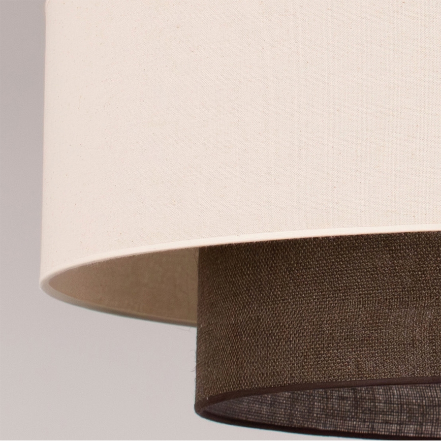 Brilagi - Lustre LED sur câble BOHO STYLE 3xE27/15W/230V Ø 80 cm crème/marron