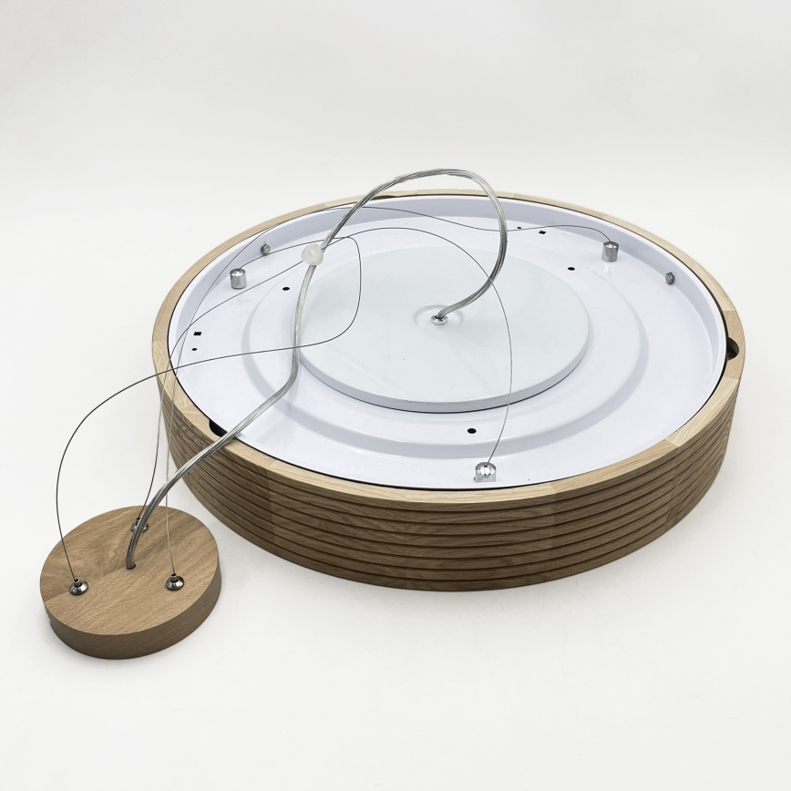 Brilagi - Lustre LED sur câble CARVALHO MODERN 3xE27/60W/230V chêne Ø 47,5 cm