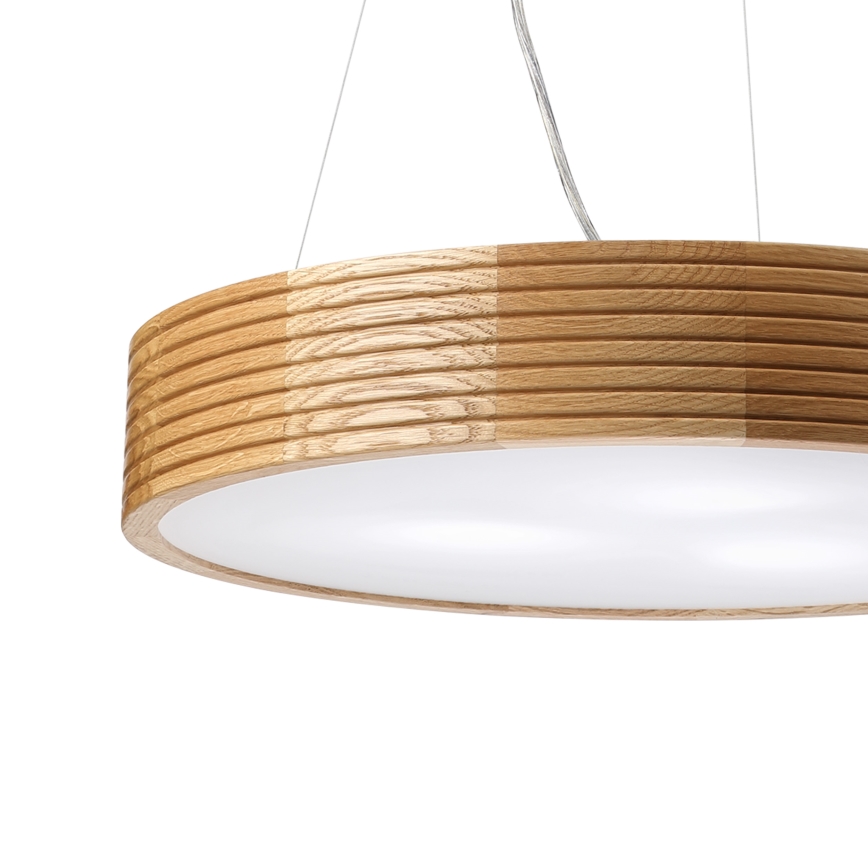 Brilagi - Lustre LED sur câble CARVALHO MODERN 3xE27/60W/230V chêne Ø 47,5 cm