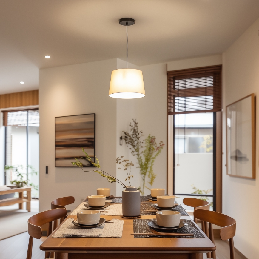 Brilagi - Lustre LED sur câble CERIA 1xE27/40W/230V Ø 30 cm beige