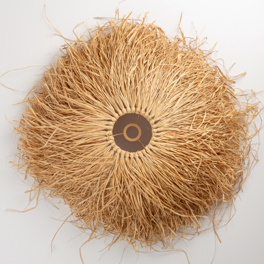 Brilagi - Lustre LED sur câble CERIA BOHO 1xE27/40W/230V Ø 60 cm en raphia