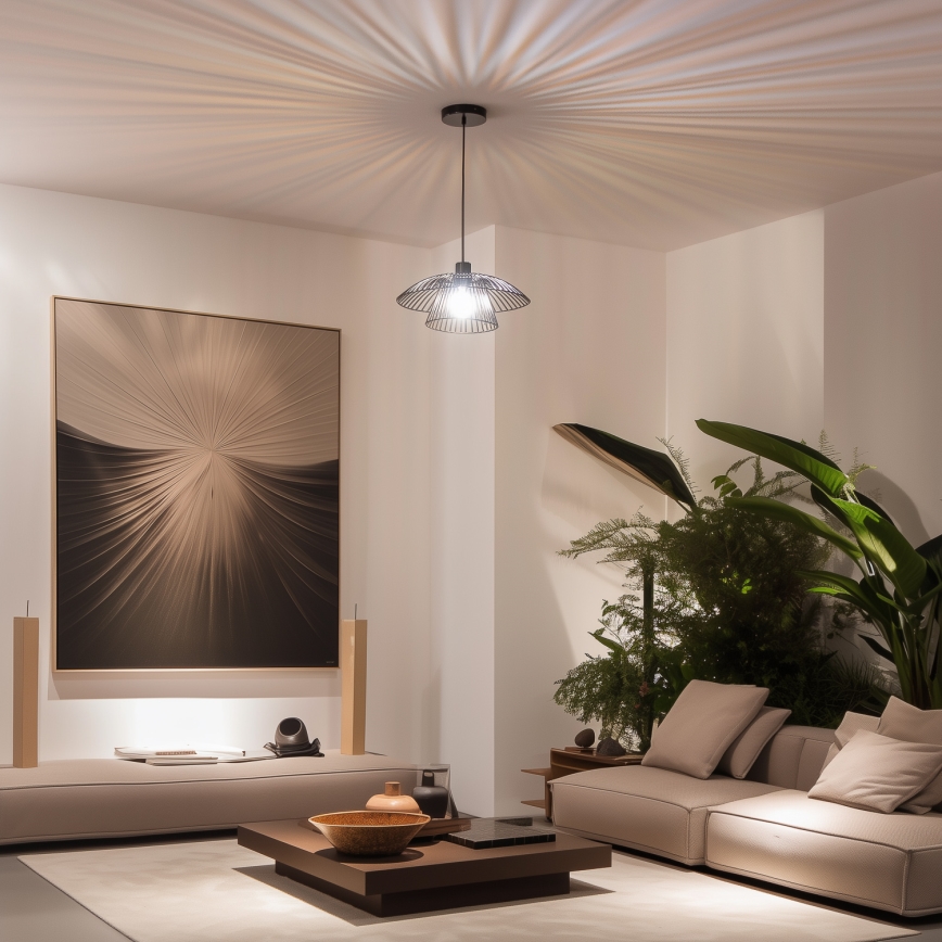 Brilagi - Lustre LED sur câble CERIA WIRE 1xE27/40W/230V Ø 38 cm noir