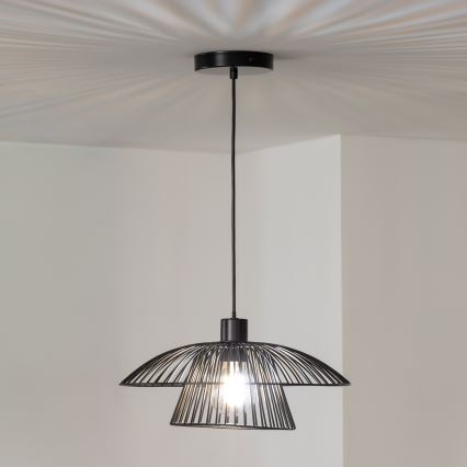 Brilagi - Lustre LED sur câble CERIA WIRE 1xE27/40W/230V Ø 38 cm noir