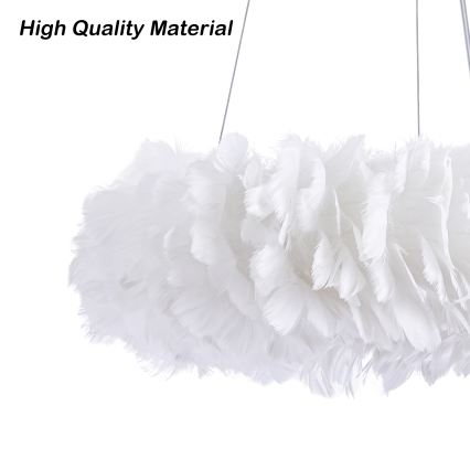 Brilagi - Lustre LED sur câble FEATHER 3x E27/40W/230V + 3x LED 3W Ø 40 cm blanc
