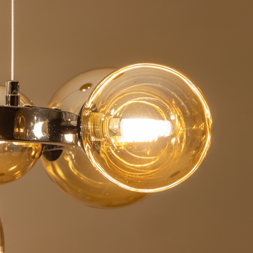 Brilagi - Lustre LED sur câble MILLA 15xG9/3W/230V chrome noir/doré