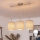 Brilagi - Lustre LED sur câble NUBILA 3xE27/60W/230V, marron clair