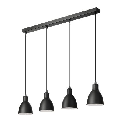 Brilagi - Lustre LED sur câble RIDDY 4xE27/60W/230V noir