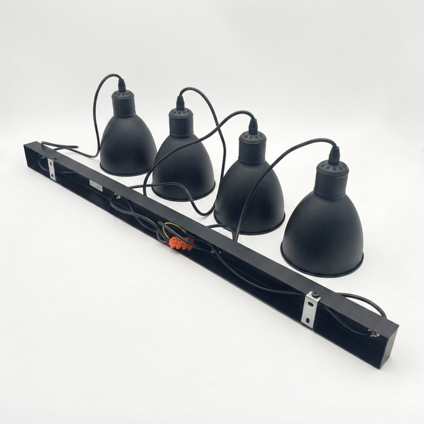 Brilagi - Lustre LED sur câble RIDDY 4xE27/60W/230V noir