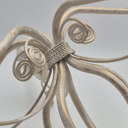 Brilagi - Lustre LED sur chaîne ANTICO 5xE27/60W/230V 3000K patine blanche