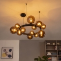 Brilagi - Lustre LED suspendu sur câble MILLA 15xG9/3W/230V marron / marron fumé