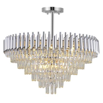 BRILAGI - Lustre plafonnier ECLIPSE 12xE14/10W/230V Ø 78 cm argenté