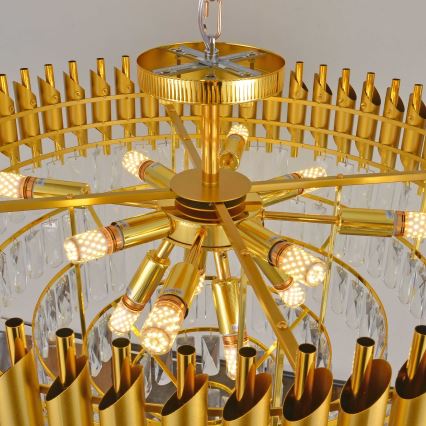 BRILAGI - Lustre plafonnier ECLIPSE 12xE14/10W/230V Ø 78 cm doré