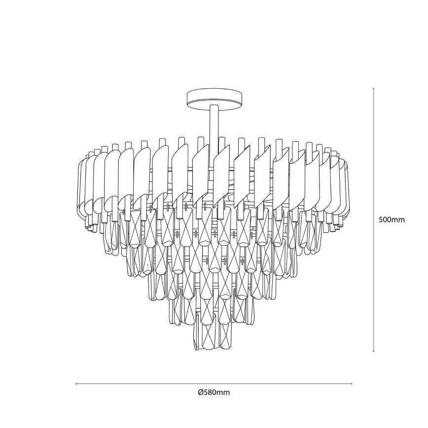 BRILAGI - Lustre plafonnier ECLIPSE 9xE14/10W/230V Ø 58 cm doré