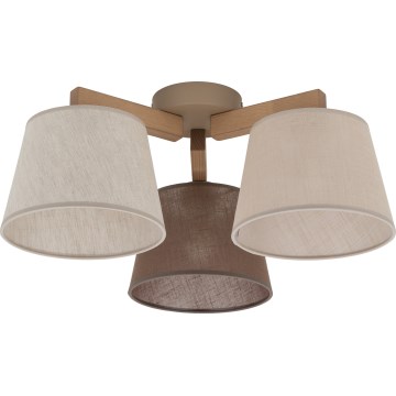 Brilagi - Lustre plafonnier LATTE SABIA 3xE27/60W/230V pin/mix