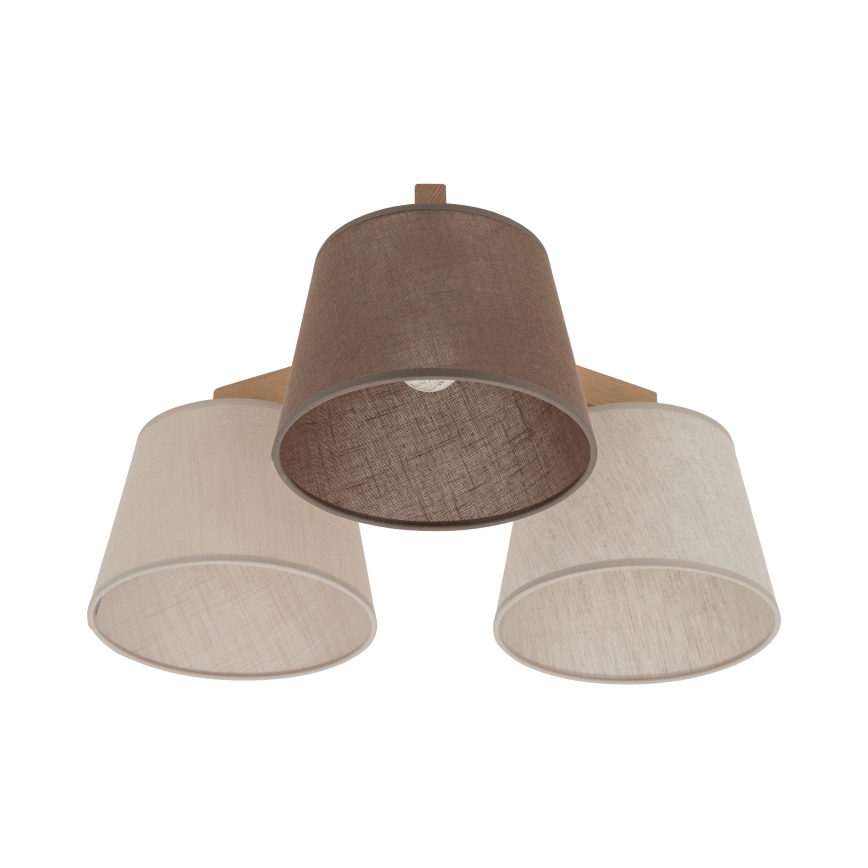 Brilagi - Lustre plafonnier LATTE SABIA 3xE27/60W/230V pin/mix