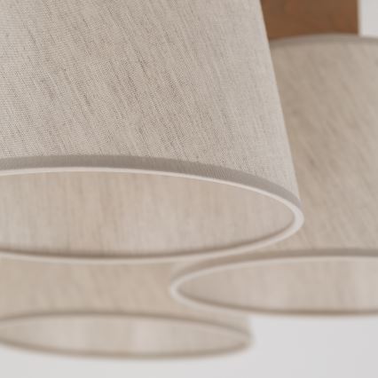 Brilagi - Lustre plafonnier LATTE SABIA 5xE27/15W/230V pin/crème