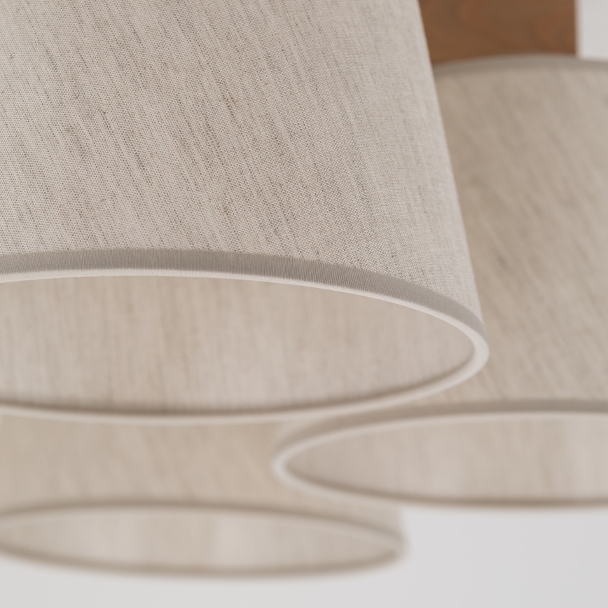 Brilagi - Lustre plafonnier LATTE SABIA 5xE27/15W/230V pin/crème